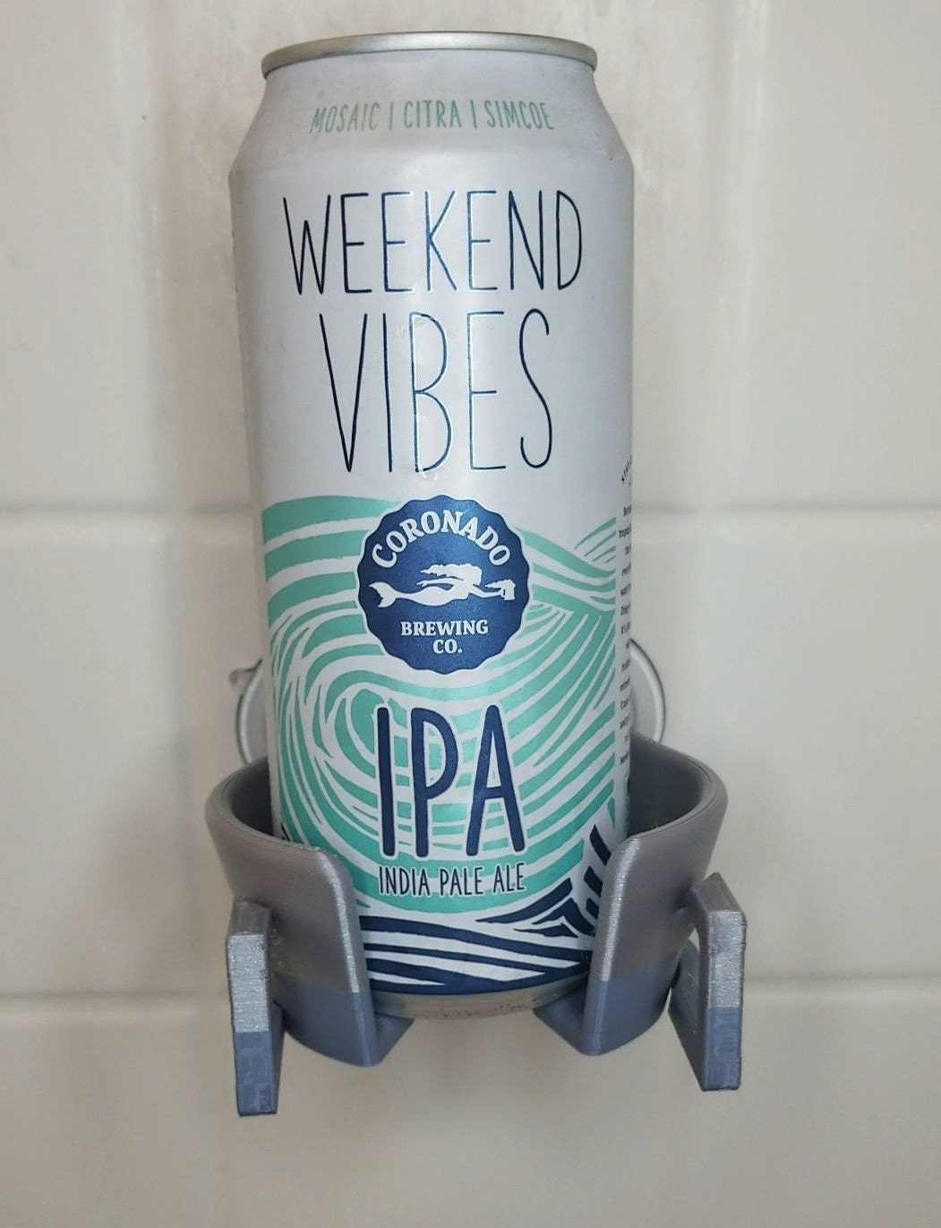 Shower Drink & Phone Holder | Holds Wine Glasses, Cans, Bottles, Phone, and More